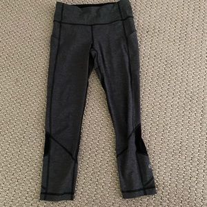 Gray with black mesh Lululemon leggings